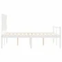 Bed for seniors with solid wood headboard 140x190cm by vidaXL, Beds and slatted bases - Ref: Foro24-3195397, Price: 170,08 €,...