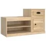Schuhregal aus Sonoma-Eichensperrholz, 100 x 42 x 60 cm von vidaXL, Schuhregale und Schuhorganisatoren - Ref: Foro24-816419, ...