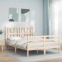Estructura de cama con cabecero madera maciza 120x200 cm de vidaXL, Camas y somieres - Ref: Foro24-3194371, Precio: 121,48 €,...