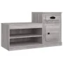 Shoe cabinet made of gray Sonoma plywood 100x42x60 cm by vidaXL, Shoe racks and shoe organizers - Ref: Foro24-816422, Price: ...
