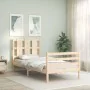 Bettgestell mit Massivholzkopfteil 90x200 cm von vidaXL, Betten und Lattenroste - Ref: Foro24-3194101, Preis: 97,78 €, Rabatt: %