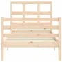 Estructura de cama con cabecero madera maciza 90x200 cm de vidaXL, Camas y somieres - Ref: Foro24-3194816, Precio: 90,05 €, D...