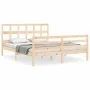 Bettgestell mit Massivholzkopfteil 160x200 cm von vidaXL, Betten und Lattenroste - Ref: Foro24-3194841, Preis: 138,07 €, Raba...