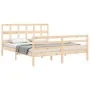 Bettgestell mit Massivholzkopfteil 160x200 cm von vidaXL, Betten und Lattenroste - Ref: Foro24-3194841, Preis: 138,07 €, Raba...