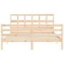 Bettgestell mit Massivholzkopfteil 160x200 cm von vidaXL, Betten und Lattenroste - Ref: Foro24-3194841, Preis: 138,07 €, Raba...