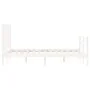White solid wood bed frame with headboard 120x200 cm by vidaXL, Beds and slatted bases - Ref: Foro24-3193917, Price: 123,61 €...
