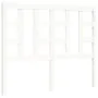 White solid wood bed frame with headboard 120x200 cm by vidaXL, Beds and slatted bases - Ref: Foro24-3193917, Price: 123,61 €...