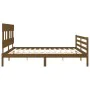 Estructura cama y cabecero madera maciza marrón miel 200x200 cm de vidaXL, Camas y somieres - Ref: Foro24-3195179, Precio: 16...