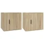 Nachttische 2 Einheiten Sonoma Eiche Farbe 50x39x47 cm von vidaXL, Schließfächer und Lagerschränke - Ref: Foro24-816695, Prei...