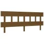 Honey brown solid wood bed frame and headboard 200x200 cm by vidaXL, Beds and slatted bases - Ref: Foro24-3195179, Price: 169...