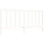 White solid wood bed frame with headboard 200x200 cm by vidaXL, Beds and slatted bases - Ref: Foro24-3193812, Price: 153,36 €...