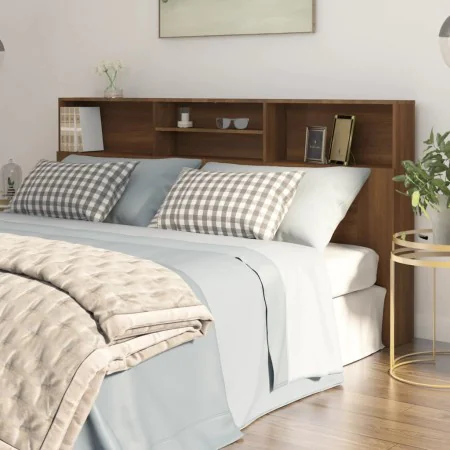Oak brown headboard cabinet 200x19x103.5 cm by vidaXL, Headboards and footboards - Ref: Foro24-817260, Price: 89,01 €, Discou...