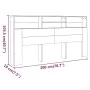 Eichenbrauner Kopfteilschrank 200x19x103,5 cm von vidaXL, Kopf- und Fußteile - Ref: Foro24-817260, Preis: 87,45 €, Rabatt: %