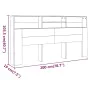 Oak brown headboard cabinet 200x19x103.5 cm by vidaXL, Headboards and footboards - Ref: Foro24-817260, Price: 89,01 €, Discou...