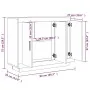 Aparador de madera contrachapada gris Sonoma 92x35x75 cm de vidaXL, Aparadores - Ref: Foro24-817241, Precio: 89,83 €, Descuen...