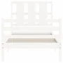 Estructura de cama con cabecero madera maciza blanco 100x200 cm de vidaXL, Camas y somieres - Ref: Foro24-3194107, Precio: 11...