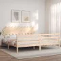 Estructura de cama con cabecero madera maciza 200x200 cm de vidaXL, Camas y somieres - Ref: Foro24-3195306, Precio: 145,35 €,...