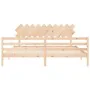 Estructura de cama con cabecero madera maciza 200x200 cm de vidaXL, Camas y somieres - Ref: Foro24-3195306, Precio: 145,35 €,...