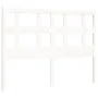 White solid wood bed frame with headboard 140x200 cm by vidaXL, Beds and slatted bases - Ref: Foro24-3194832, Price: 132,14 €...