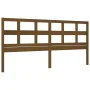 Estructura cama y cabecero madera maciza marrón miel 200x200 cm de vidaXL, Camas y somieres - Ref: Foro24-3194854, Precio: 17...