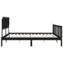 Bettgestell mit schwarzem Massivholzkopfteil 200x200 cm von vidaXL, Betten und Lattenroste - Ref: Foro24-3193490, Preis: 207,...
