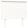 White solid wood bed frame with headboard 100x200 cm by vidaXL, Beds and slatted bases - Ref: Foro24-3195212, Price: 117,44 €...
