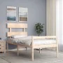 Cama para personas mayores con cabecero madera maciza 90x200 cm de vidaXL, Camas y somieres - Ref: Foro24-3195336, Precio: 12...