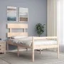 Seniorenbett mit Massivholz-Kopfteil 90x200 cm von vidaXL, Betten und Lattenroste - Ref: Foro24-3195336, Preis: 123,98 €, Rab...
