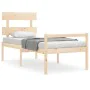 Cama para personas mayores con cabecero madera maciza 90x200 cm de vidaXL, Camas y somieres - Ref: Foro24-3195336, Precio: 12...