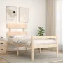 Cama para personas mayores con cabecero madera maciza 90x200 cm de vidaXL, Camas y somieres - Ref: Foro24-3195336, Precio: 12...