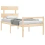 Seniorenbett mit Massivholz-Kopfteil 90x200 cm von vidaXL, Betten und Lattenroste - Ref: Foro24-3195336, Preis: 123,98 €, Rab...