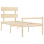 Seniorenbett mit Massivholz-Kopfteil 90x200 cm von vidaXL, Betten und Lattenroste - Ref: Foro24-3195336, Preis: 123,98 €, Rab...