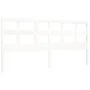 White solid wood bed frame with headboard 200x200 cm by vidaXL, Beds and slatted bases - Ref: Foro24-3194852, Price: 155,68 €...