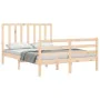 Estructura de cama con cabecero madera maciza 120x200 cm de vidaXL, Camas y somieres - Ref: Foro24-3193786, Precio: 112,74 €,...