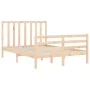 Estructura de cama con cabecero madera maciza 120x200 cm de vidaXL, Camas y somieres - Ref: Foro24-3193786, Precio: 112,74 €,...