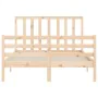 Estructura de cama con cabecero madera maciza 120x200 cm de vidaXL, Camas y somieres - Ref: Foro24-3193786, Precio: 112,74 €,...
