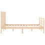 Estructura de cama con cabecero madera maciza 120x200 cm de vidaXL, Camas y somieres - Ref: Foro24-3193786, Precio: 112,74 €,...