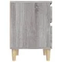 Sonoma gray bedside table 40x35x50 cm by vidaXL, Lockers and storage cabinets - Ref: Foro24-821838, Price: 41,53 €, Discount: %