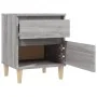 Sonoma gray bedside table 40x35x50 cm by vidaXL, Lockers and storage cabinets - Ref: Foro24-821838, Price: 41,53 €, Discount: %