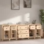 Sideboard aus massivem Kiefernholz, 230 x 35 x 80 cm von vidaXL, Sideboards - Ref: Foro24-3114094, Preis: 332,69 €, Rabatt: %