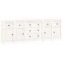 Sideboard aus massivem weißem Kiefernholz, 230 x 35 x 80 cm von vidaXL, Sideboards - Ref: Foro24-3114095, Preis: 381,27 €, Ra...