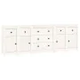 Solid white pine wood sideboard 230 x 35 x 80 cm by vidaXL, Sideboards - Ref: Foro24-3114095, Price: 396,29 €, Discount: %