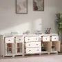 Solid white pine wood sideboard 230 x 35 x 80 cm by vidaXL, Sideboards - Ref: Foro24-3114095, Price: 396,29 €, Discount: %