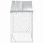 Outdoor kennel with silver galvanized steel awning 3x1.5x2.5 m by vidaXL, Dog kennels and fences - Ref: Foro24-153680, Price:...