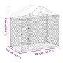 Außenzwinger mit silberverzinkter Stahlmarkise 3x1,5x2,5 m von vidaXL, Hundehütten und Zäune - Ref: Foro24-153680, Preis: 193...