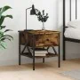 Smoked oak engineered wood bedside table 40x42x45 cm by vidaXL, Nightstands - Ref: Foro24-825957, Price: 49,25 €, Discount: %