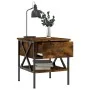 Smoked oak engineered wood bedside table 40x42x45 cm by vidaXL, Nightstands - Ref: Foro24-825957, Price: 49,25 €, Discount: %