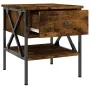 Smoked oak engineered wood bedside table 40x42x45 cm by vidaXL, Nightstands - Ref: Foro24-825957, Price: 49,25 €, Discount: %