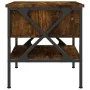 Smoked oak engineered wood bedside table 40x42x45 cm by vidaXL, Nightstands - Ref: Foro24-825957, Price: 49,25 €, Discount: %