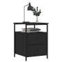 Nachttisch aus schwarzem Ingenieurholz 44x45x60 cm von vidaXL, Nachttische - Ref: Foro24-826003, Preis: 71,47 €, Rabatt: %